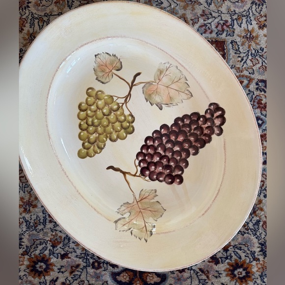 Villa Grande Handpainted XL Serving Platter - Picture 1 of 6
